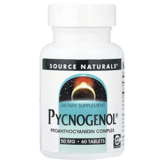 Основное фото товара Pycnogenol 50 mg Основное фото товара Source Naturals, Пикногенол, Pycnogenol 50 mg, 60 таблеток