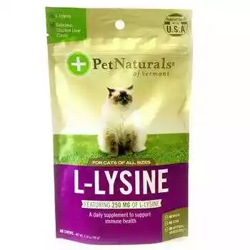 Заказать L-Lysine For Cats Chicken Liver Flavor 250 mg 60 Chews 90 g