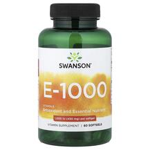 Vitamin E 1000 IU Витамин E Токоферолы Swanson 60 капсул