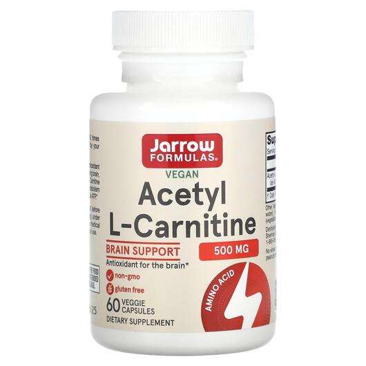 Основное фото товара Jarrow Formulas, Ацетил L-карнитин 500 мг, Acetyl L-Carnitine ...