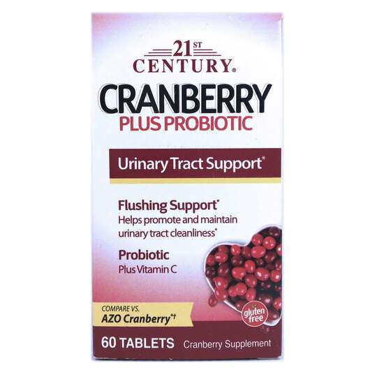 Основное фото товара 21st Century, Клюква с пробиотиками, Cranberry Plus Probiotic,...