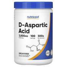Nutricost, L-Аспартат, D-Aspartic Acid Unflavored, 300 г