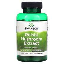 Swanson, Reishi Mushroom Extract Standardized 500 mg, Гриби, 9...