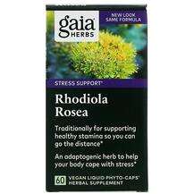 Gaia Herbs, Родиола, Rhodiola Rosea, 60 капсул