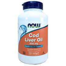 Now, Масло печени трески, Cod Liver Oil 650 mg, 250 капсул