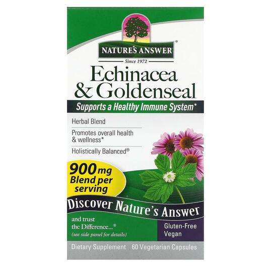 Основное фото товара Nature's Answer, Эхинацея, Echinacea & Goldenseal, 60 капсул