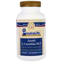 NutraLife, Acetyl L-Carnitine HCI 500 mg, 120 Capsules