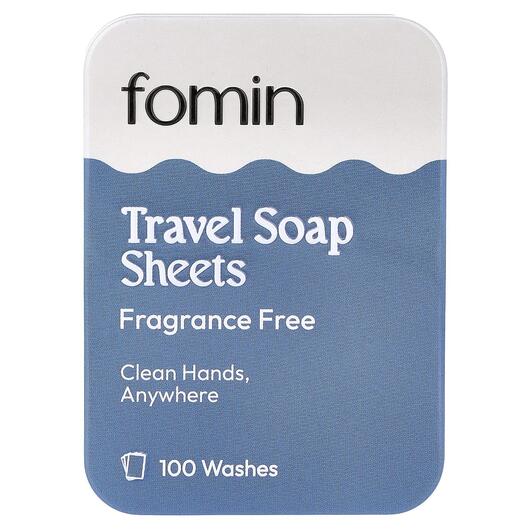 Основное фото товара Travel Soap Sheets Fragrance Free Основное фото товара Fomin, Мыло, Travel Soap Sheets Fragrance Free, 100 Sheets