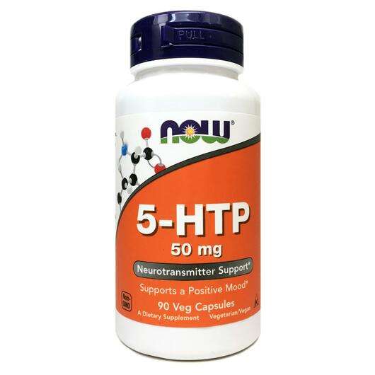 Основне фото товара Now, 5-HTP 50 mg, 5-HTP 50 мг, 90 капсул