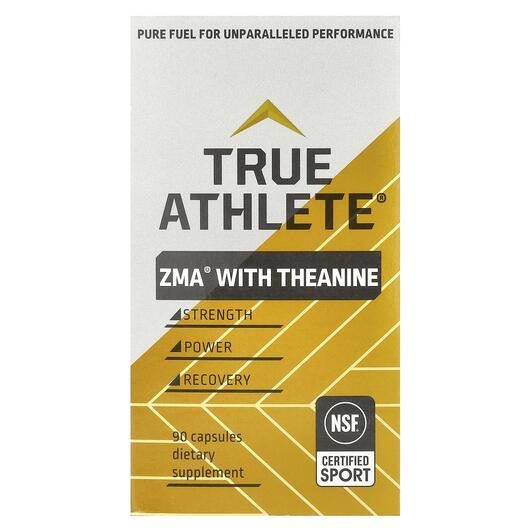 Основне фото товара ZMA With Theanine Основне фото товара True Athlete, ZMA With Theanine, ЗМА Цинк Магній B6, 90 капсул