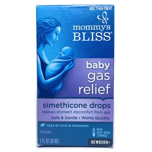 Основное фото товара Mommy's Bliss, Капли от вздутия животика, Baby Gas Relief, 30 мл