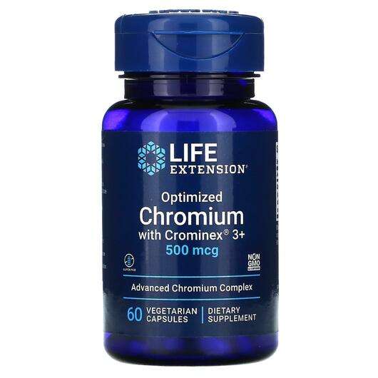 Основне фото товара Life Extension, Optimized Chromium with Crominex 3+, Хром 500 ...