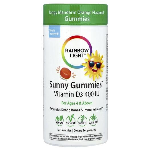 Основне фото товара Sunny Gummies Vitamin D3 Mandarin Orange 400 IU Основне фото товара Sunny Gummies Vitamin D3 Mandarin Orange 400 IU, Вітамін D, 60 цу