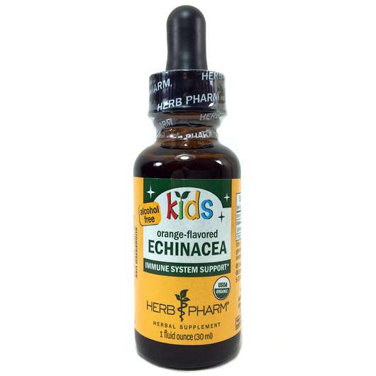Основне фото товара Herb Pharm, Kids Echinacea Orange-Flavored, Ехінацея для дітей...