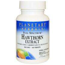 Planetary Herbals, Full Spectrum Hawthorn Extract 550 mg, Глід...