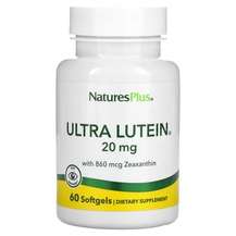 Natures Plus, Ультра Лютеин 20 мг, Ultra Lutein, 60 капсул
