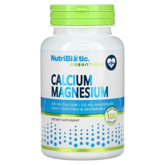 Основне фото товара NutriBiotic, Essentials Calcium Magnesium, Кальцій Магний, 100...