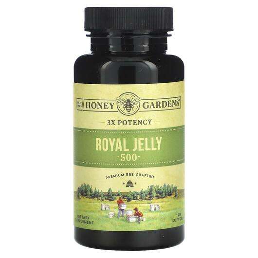 Основне фото товара Honey Gardens, Royal Jelly 3X Potency 500 mg, Маточне молочко,...