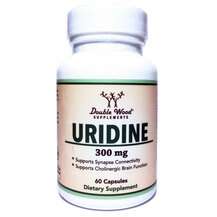 Double Wood, Uridine 300 mg, Уридин 300 мг, 60 капсул