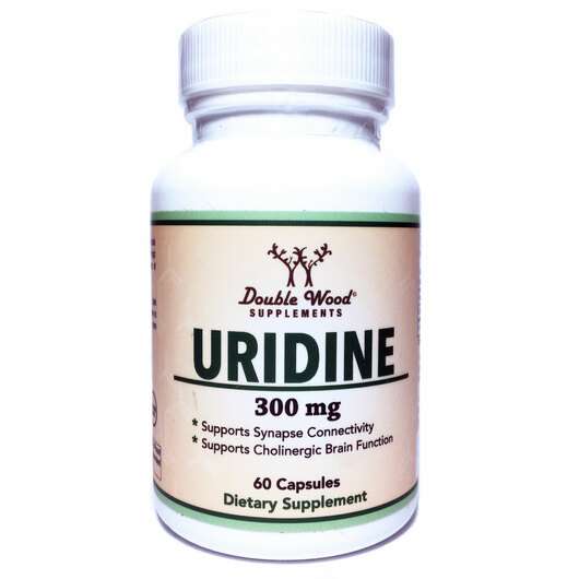 Основное фото товара Double Wood, Уридин 300 мг, Uridine 300 mg, 60 капсул