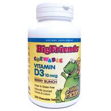 Natural Factors, Big Friends Chewable Vitamin D3 Berry Bunch 4...