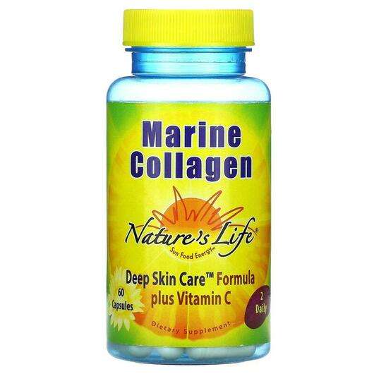 Основне фото товара Natures Life, Marine Collagen, Морський колаген, 60 капсул