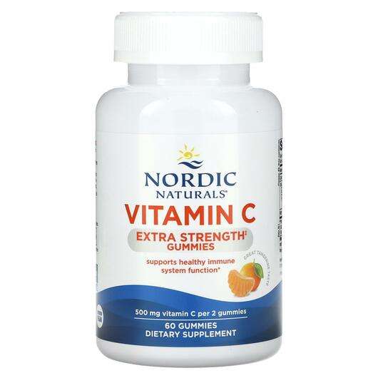 Основне фото товара Nordic Naturals, Vitamin C Extra Strength Great Tangerine 500 ...