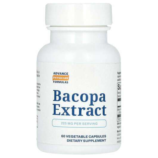 Основне фото товара Advance Physician Formulas, Bacopa Extract 225 mg, Екстракт ба...