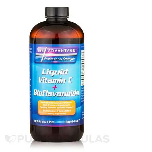 Основное фото товара Dr's Advantage, Витамин C, Liquid Vitamin C + Bioflavanoids, 1...
