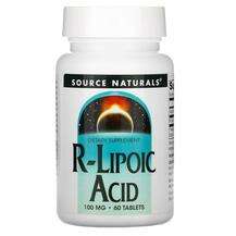 Source Naturals, R-Lipoic Acid 100 mg 60, R-ліпоєва кислота 10...