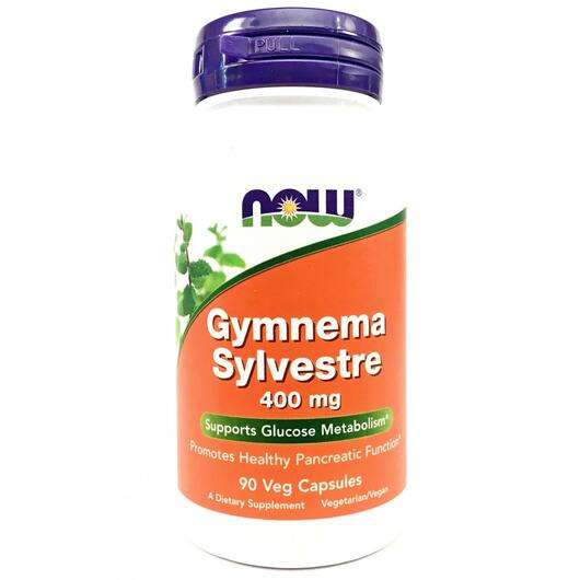 Основне фото товара Now, Gymnema Sylvestre 400 mg, Джімнема Сильвестра 400 мг, 90 ...