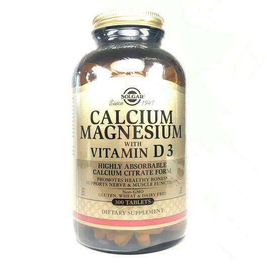 Основное фото товара Solgar, Кальций Магний D3, Calcium Magnesium with D3, 300 табл...