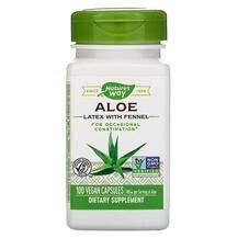 Nature's Way, Aloe Latex, Латекс Алое з фенхелем 140 мг, 100 к...