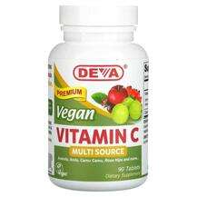 Deva, Веганский Витамин C, Vegan Vitamin C Multi Source, 90 та...
