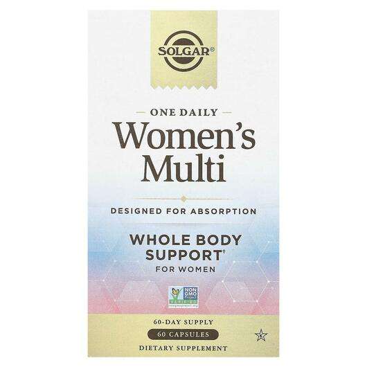 Основне фото товара Solgar, One Daily Women's Multi, Мультивітаміни для жінок...