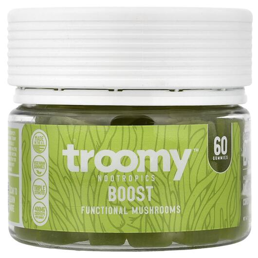 Основне фото товара Boost Functional Mushrooms Gummies Lemon Lime, Гриби, 60 таблеток