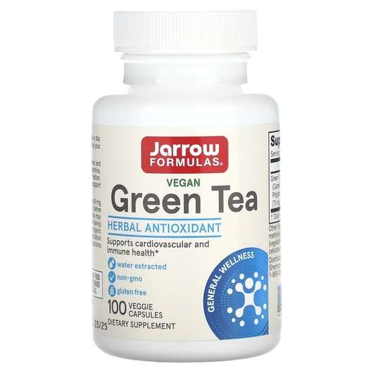 Основне фото товара Jarrow Formulas, EGCG 500 mg, Екстракт зеленого чаю 500 мг, 10...