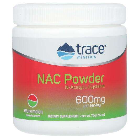 Основное фото товара Trace Minerals, NAC N-ацетил-L-цистеин, NAC Powder Watermelon,...
