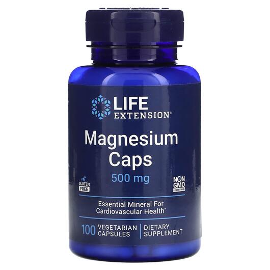 Основне фото товара Magnesium Caps 500 mg Основне фото товара Life Extension, Magnesium Caps 500 mg, Магній, 100 капсул