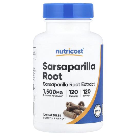 Основне фото товара Nutricost, Sarsaparilla Root, Сарсапарілла, 120 капсул