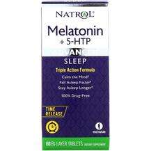 Natrol, 5-гидрокситриптофан, Melatonin + 5-HTP Advanced Sleep,...