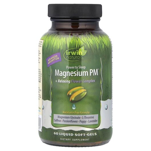 Основное фото товара Магний, Magnesium PM + Relaxing Flower Complex, 60 капсул