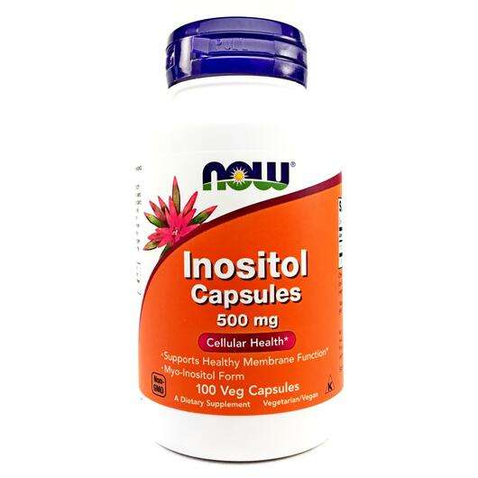 Основне фото товара Now, Inositol 500 mg, Інозітол 500 мг, 100 капсул