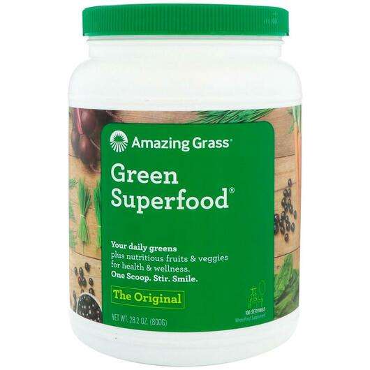 Основное фото товара Amazing Grass, Суперфуд, Green Superfood The Original, 800 г