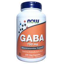 Now, GABA 750 mg, 200 Veg Capsules