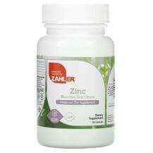 Zahler, Цинк Цитрат, Bioactive Zinc Citrate, 90 капсул