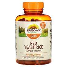 Sundown Naturals, Red Yeast Rice 1200 mg, 240 Capsules
