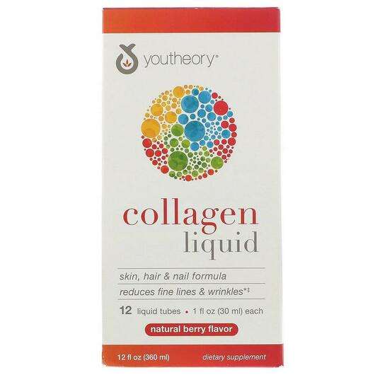 Основное фото товара Youtheory, Жидкий коллаген, Collagen Liquid Berry, 30 мл