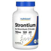 Nutricost, Стронций, Strontium 750 mg, 120 капсул