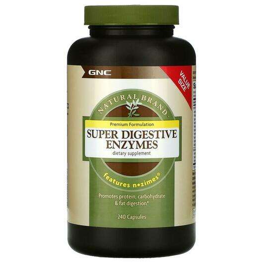 Основне фото товара GNC, Natural Brand Super Digestive Enzymes, Ферменти, 240 капсул